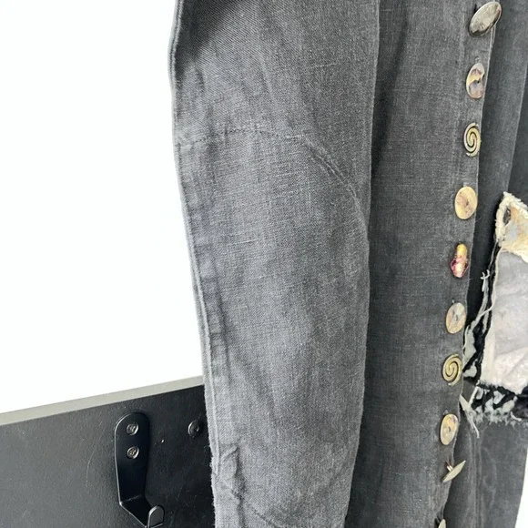 Vintage 1990's Lee Andersen Art To Wear Linen Dress. Large - Picture 7 of 12